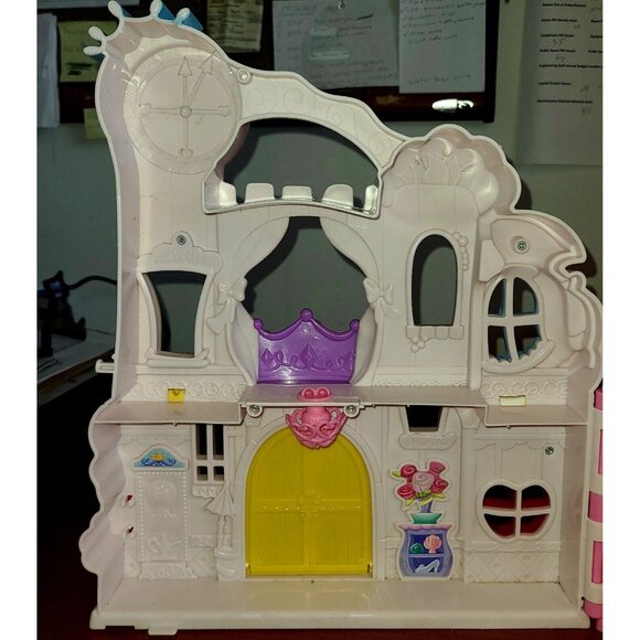 Disney Princess Little Kingdom Play N' Carry Castle 12 ½ Inch Tall Pink White - Picture 5 of 7